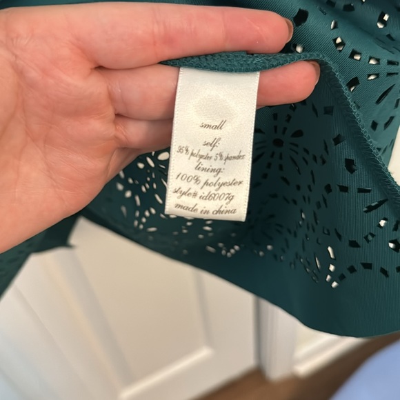 Emerald green lace cutout dress from Francesca’s- size S. - Picture 6 of 6